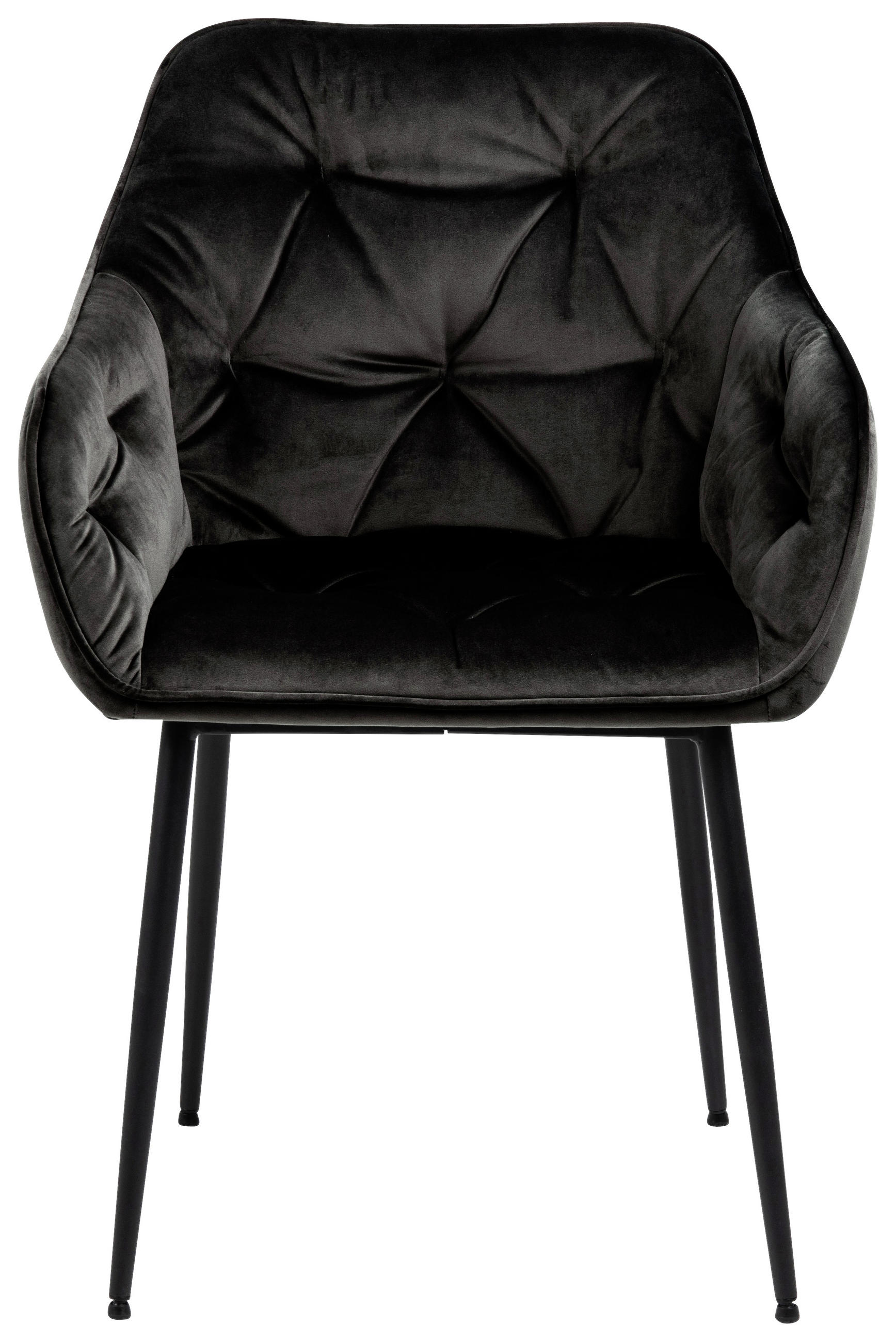 ŽIDLE S PODRUČKAMI, ocel, velur, hnědá, šedá - šedá/černá, Trend, kov/textil (58/83/55cm) - Livetastic