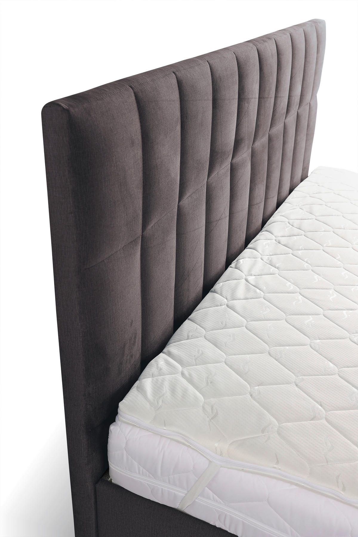 BOXBETT 180/200 cm  in Dunkelgrau  - Dunkelgrau/Schwarz, KONVENTIONELL, Holz/Textil (180/200cm) - Boxxx