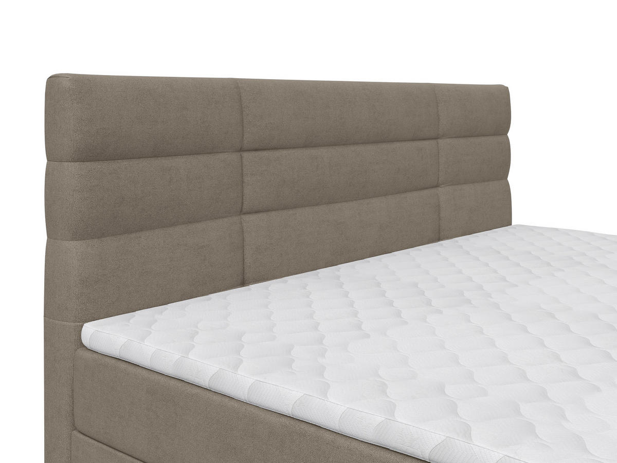 BOXBETT 180/200 cm  Beige  - Beige/Schwarz, Konventionell, Holz/Kunststoff (180/200cm) - Carryhome