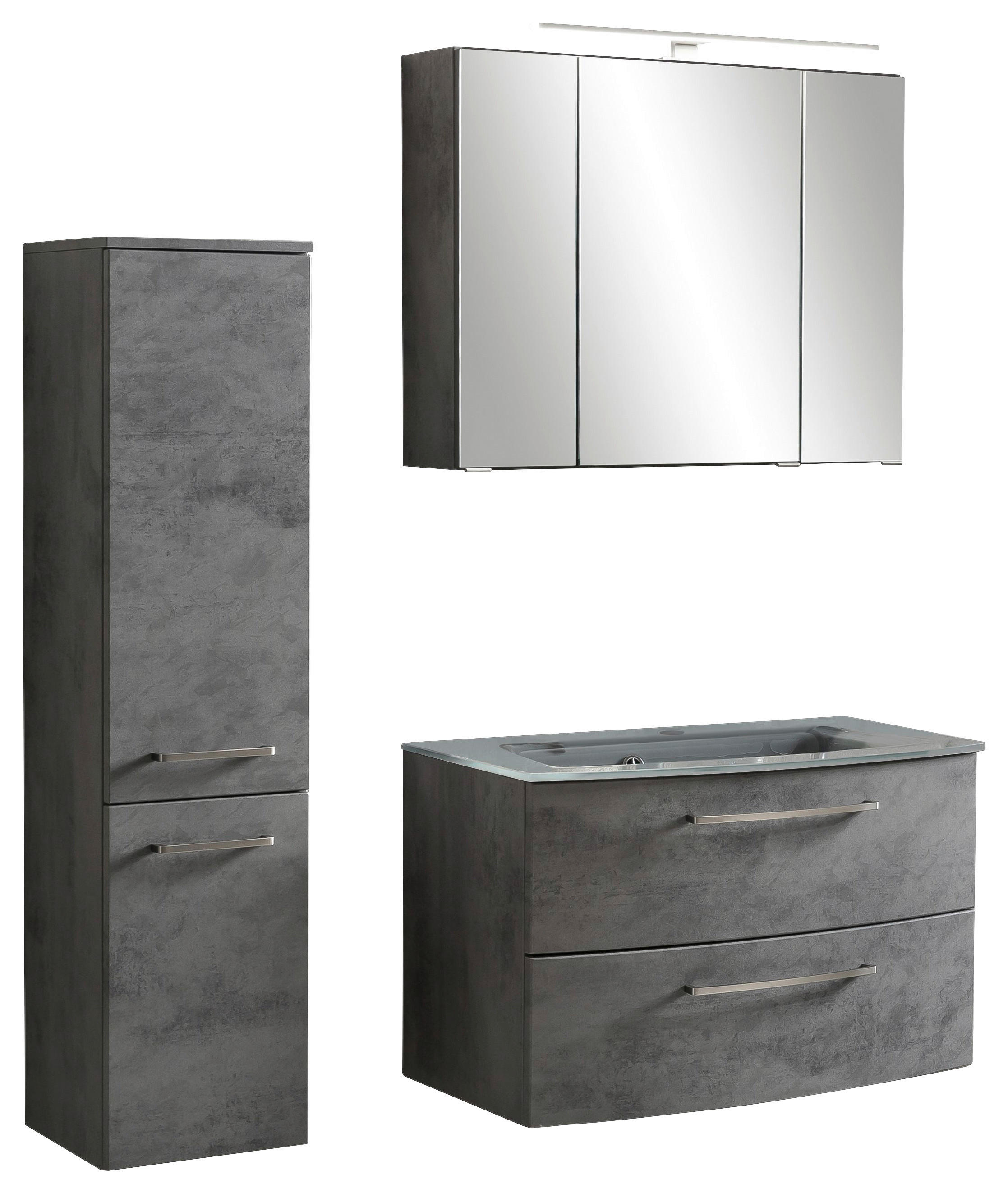 BADEZIMMER  in 110 cm  - Grau, Konventionell, Glas/Holzwerkstoff (110cm) - Held