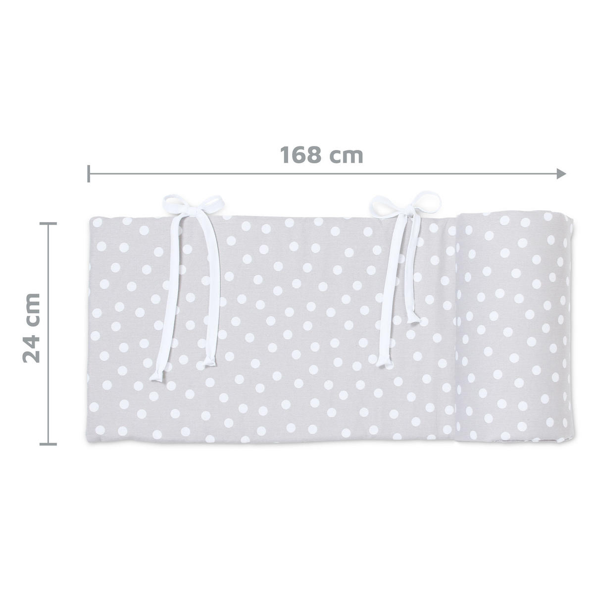 NESTCHEN Babybay    - Weiß/Grau, Basics, Textil (168/24/2cm) - Babybay