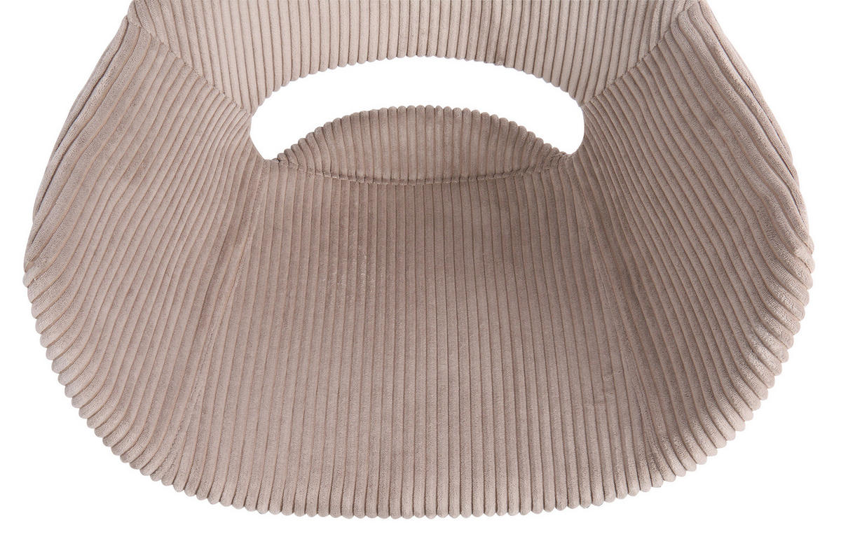 ARMLEHNSTUHL  in Cord matt  - Schwarz/Braun, MODERN, Holz/Kunststoff (58/81/61cm) - MID.YOU