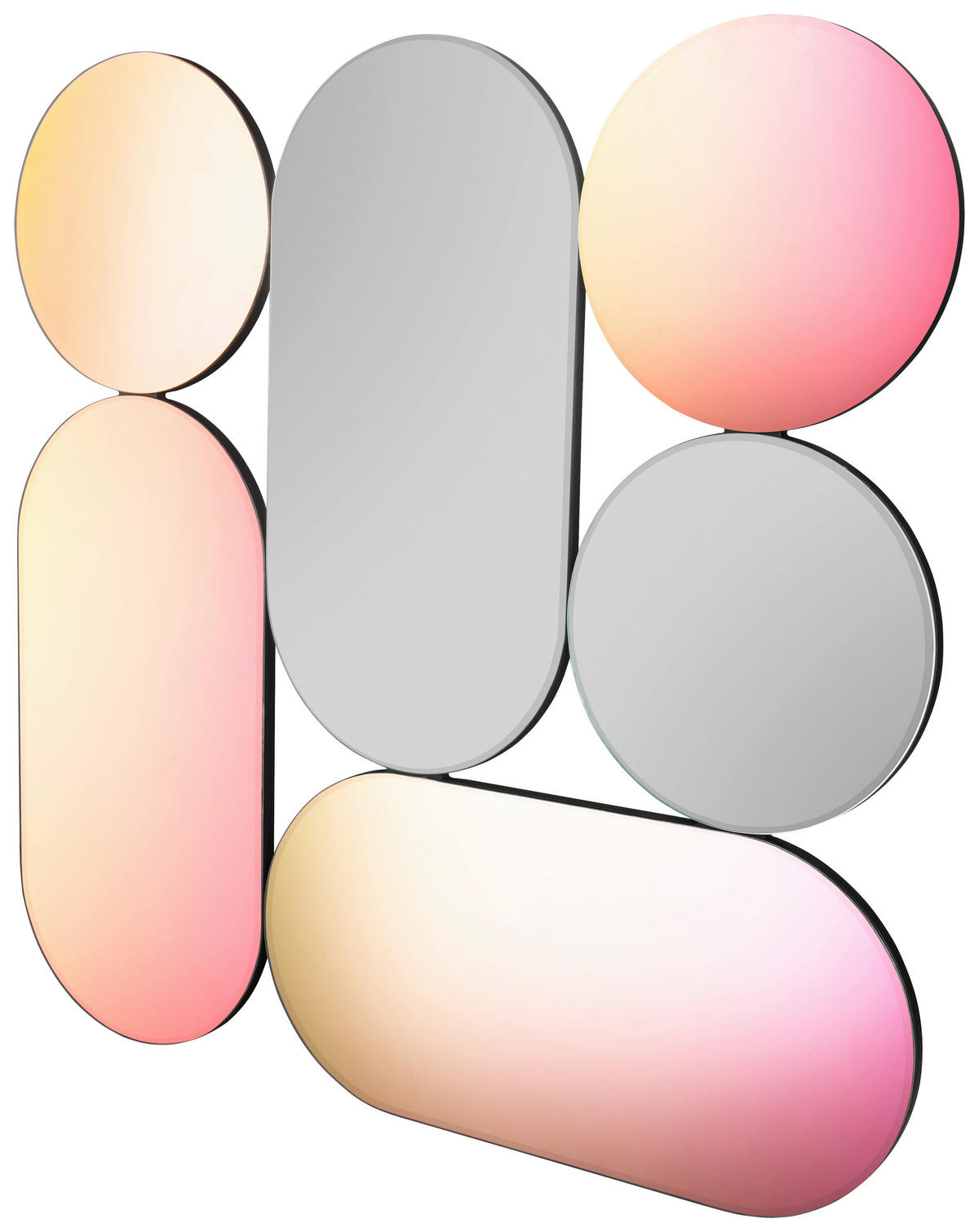 DEKOSPIEGEL 90/90/2 cm    in Freiform  - Multicolor, MODERN, Glas/Holzwerkstoff (90/90/2cm)