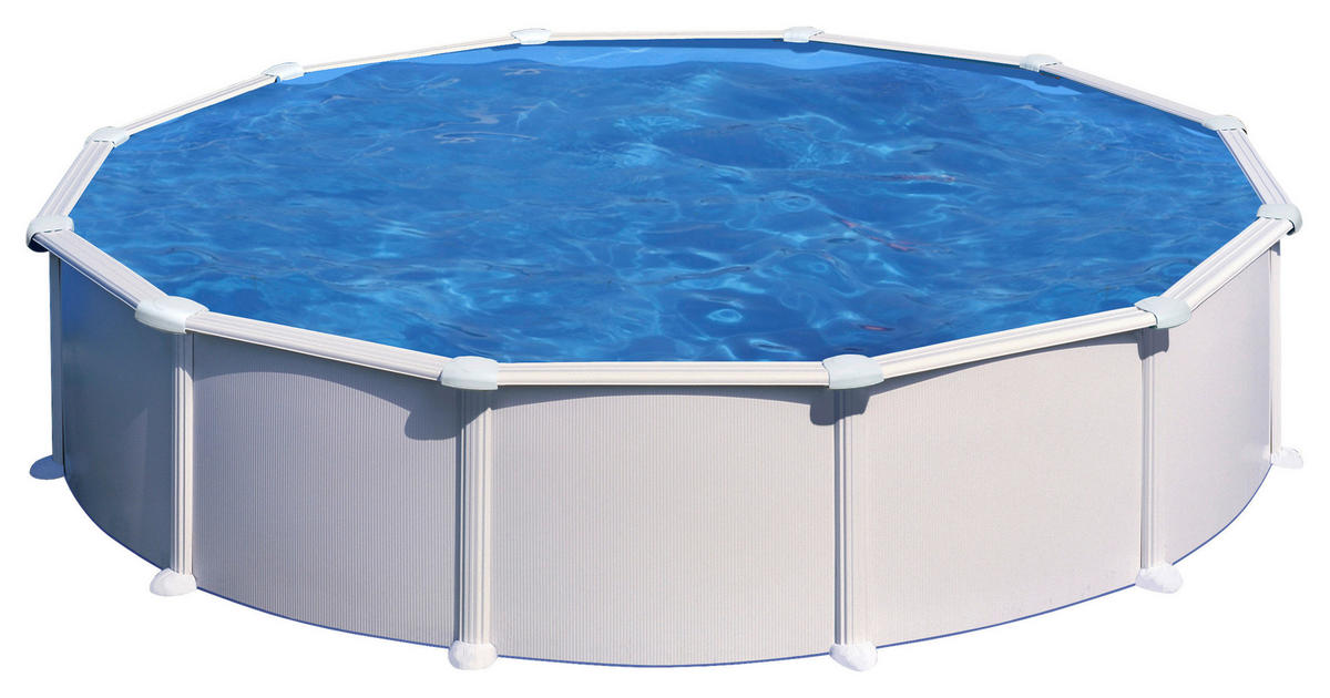 POOL-SET KITPR558 570/132 cm  - Weiß, KONVENTIONELL, Metall (570/132cm) - Gre