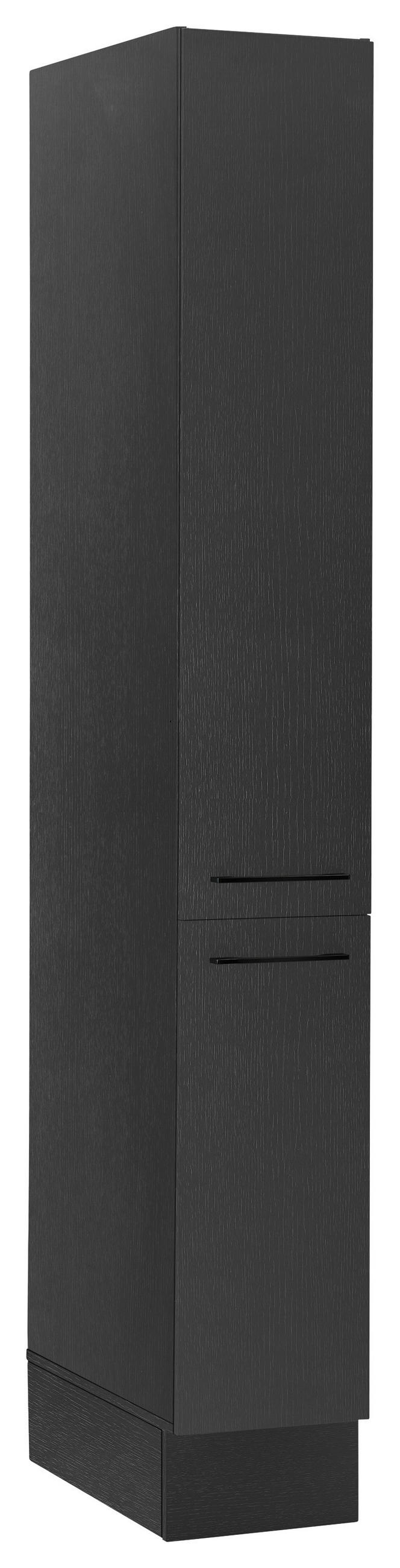 APOTHEKERSCHRANK 30/211/57 cm  in Schwarz  - Schwarz, Trend, Holzwerkstoff/Metall (30/211/57cm) - MID.YOU