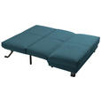 SCHLAFSOFA mit Relaxfunktion Flachgewebe Petrol Zierkissen, Bettkasten, Schlaffunktion, Relaxfunktion  - Petrol/Schwarz, Design, Textil/Metall (160/85/100cm) - Carryhome