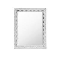 ZIDNO OGLEDALO  55/70/3 cm     - bela, Lajfstajl, staklo/drvo (55/70/3cm) - Carryhome