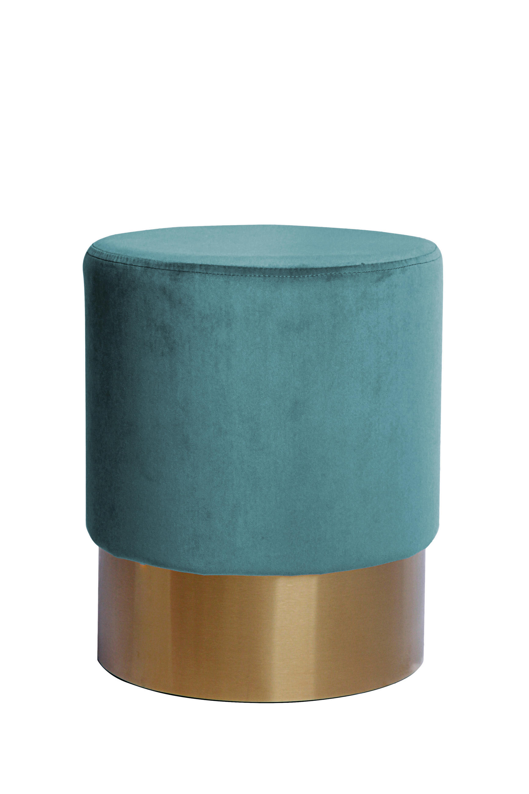 HOCKER in Holz, Textil, Holzwerkstoff Petrol  - Goldfarben/Petrol, Basics, Holz/Holzwerkstoff (35/42cm) - Kayoom
