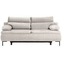 BOXSPRINGSOFA in Webstoff Beige  - Beige/Schwarz, Design, Textil/Metall (202/93/100cm) - Novel