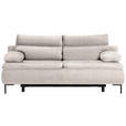 BOXSPRINGSOFA Webstoff Beige  - Beige/Schwarz, Design, Textil/Metall (202/93/100cm) - Novel