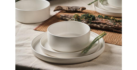 KOMBISERVICE Kyoto striscia 16-teilig  - Weiß, Trend, Keramik - Novel