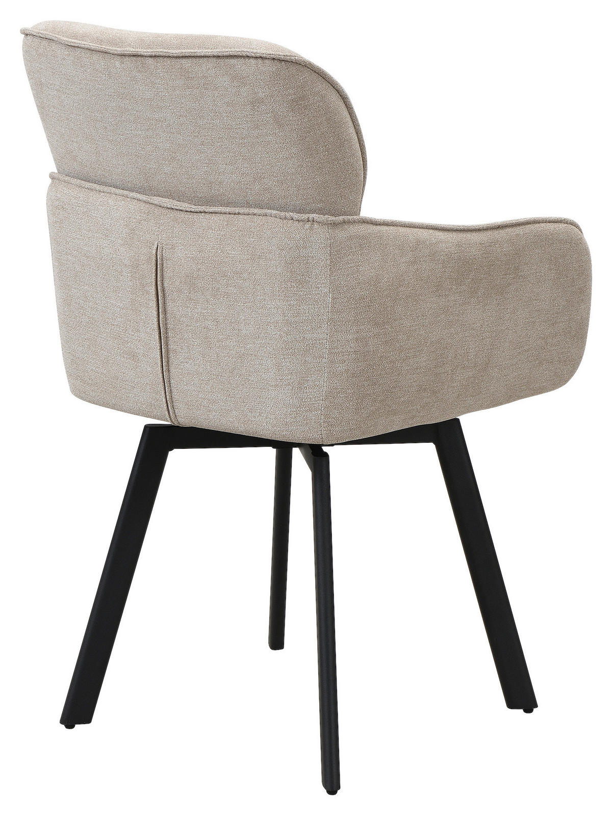 STUHL-SET Webstoff Schwarz, Taupe  - Taupe/Schwarz, MODERN, Textil/Metall (61/90/63cm) - MID.YOU
