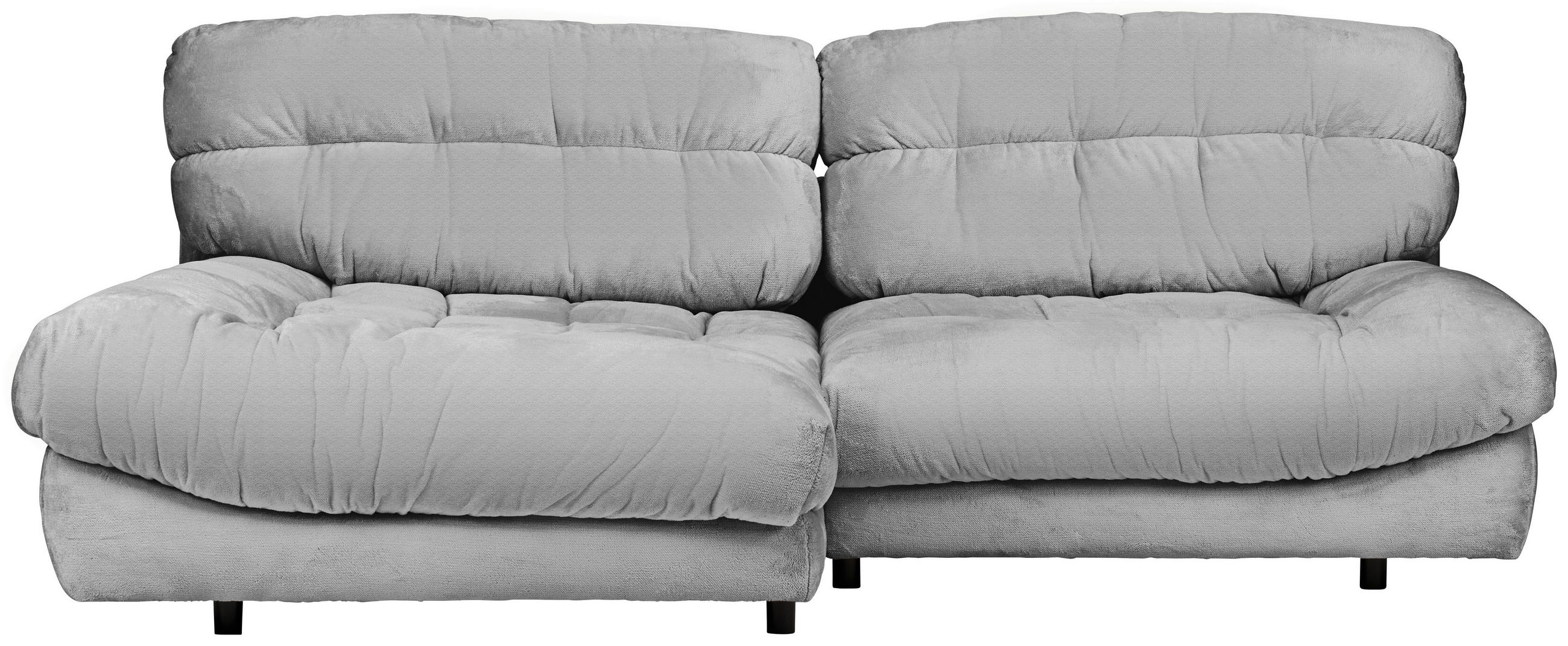 HÖRNSOFFA i plysch silver  - silver/svart, Design, textil/plast (170/250cm) - MID.YOU