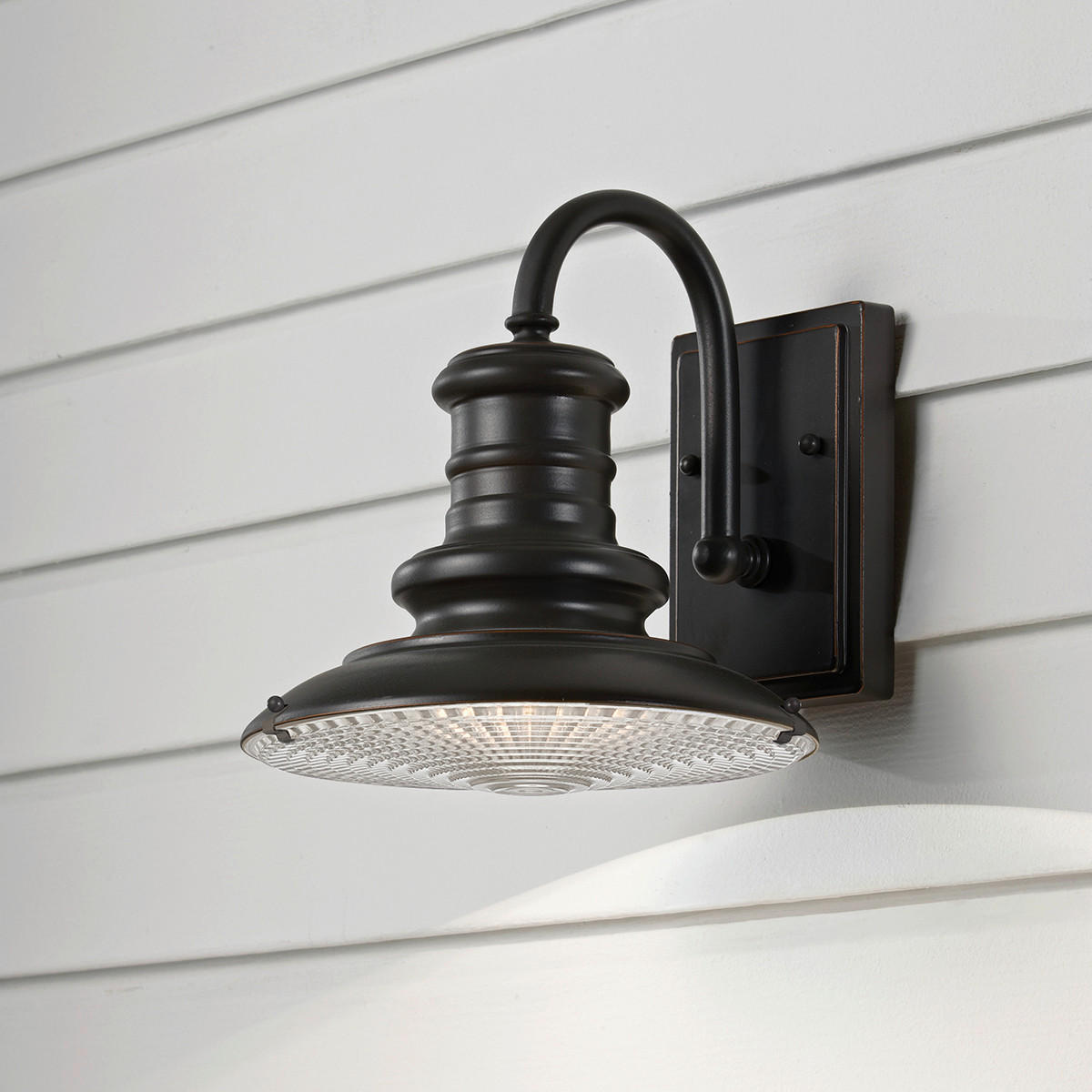 AUSSENWANDLEUCHTE - Bronzefarben, Konventionell, Glas/Metall (22.9/24.6/26.4cm) - Elstead Lighting