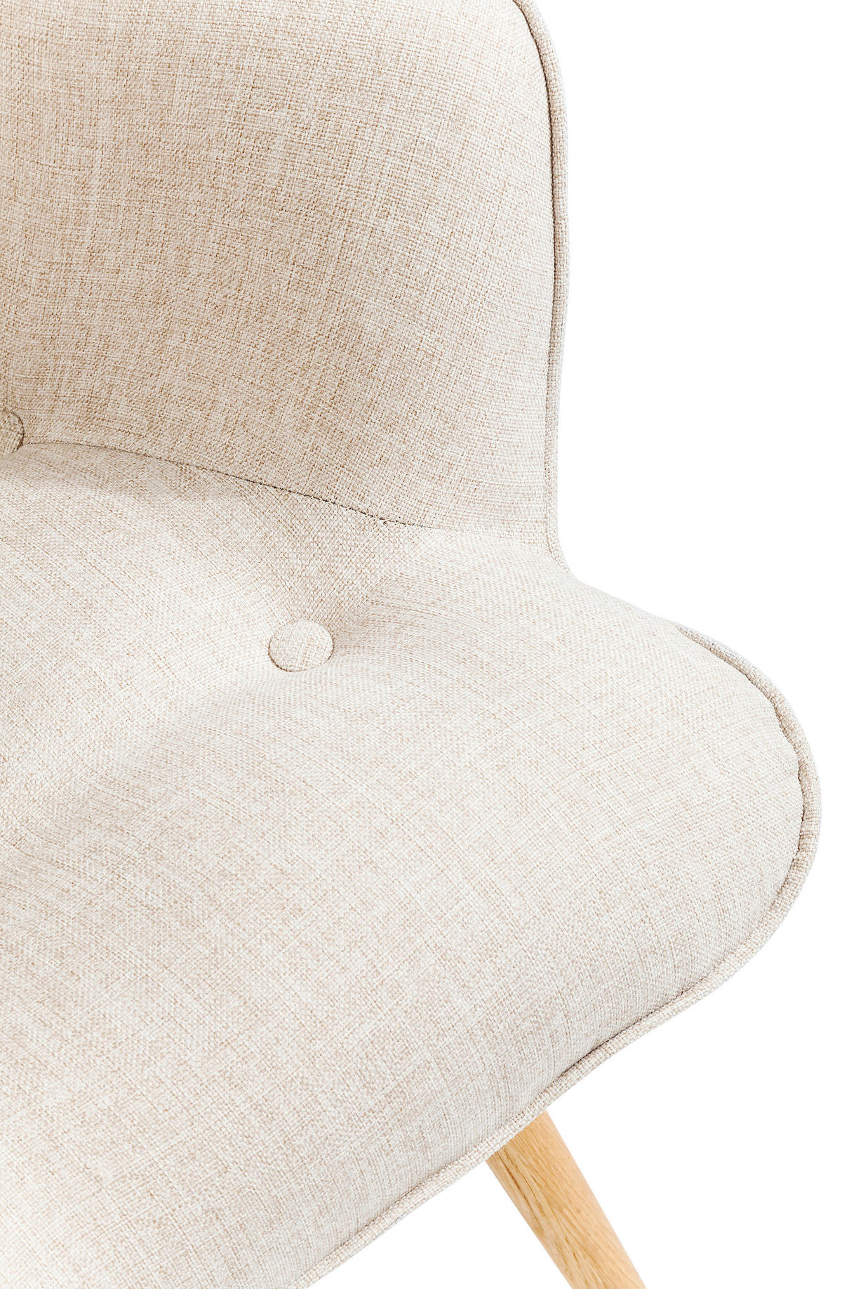 OHRENSESSEL in Fleece Creme  - Creme/Naturfarben, Trend, Holz/Textil (73/94/83cm) - Kare-Design