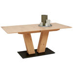 ESSTISCH in Holz, Holzwerkstoff 180-220/90/75 cm  - Eichefarben/Schwarz, Design, Holz/Holzwerkstoff (180-220/90/75cm) - Dieter Knoll