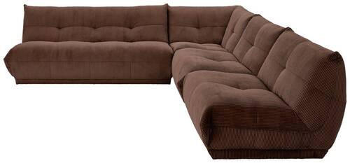 ECKSOFA Braun Cord - Braun, Trend, Textil (285/315cm) - Livetastic