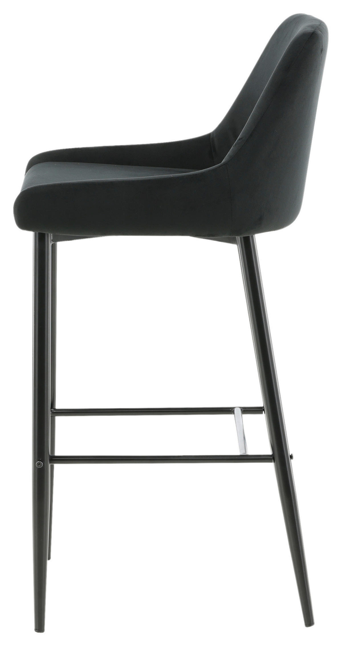 BARPALL SET i svart  - svart, Design, metall/textil (48/105/57cm) - Livetastic