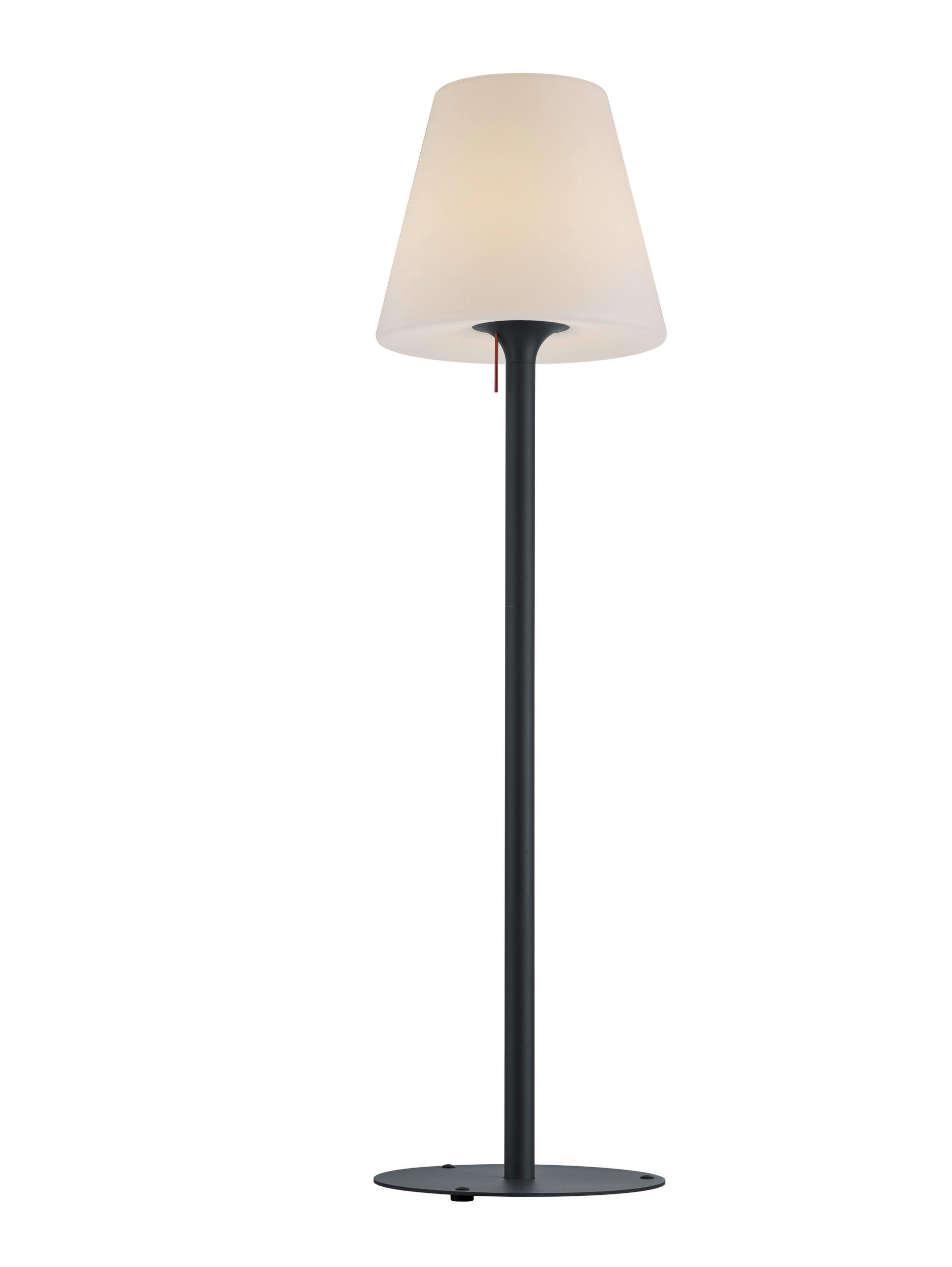 STEHLEUCHTE Moris 49/184 cm  - Graphitfarben/Weiß, Design, Kunststoff/Metall (49/184cm) - Helestra