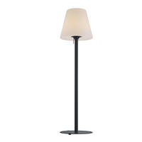 STEHLEUCHTE Moris 49/184 cm Minimalistisch  - Graphitfarben/Weiß, Design, Kunststoff/Metall (49/184cm) - Helestra