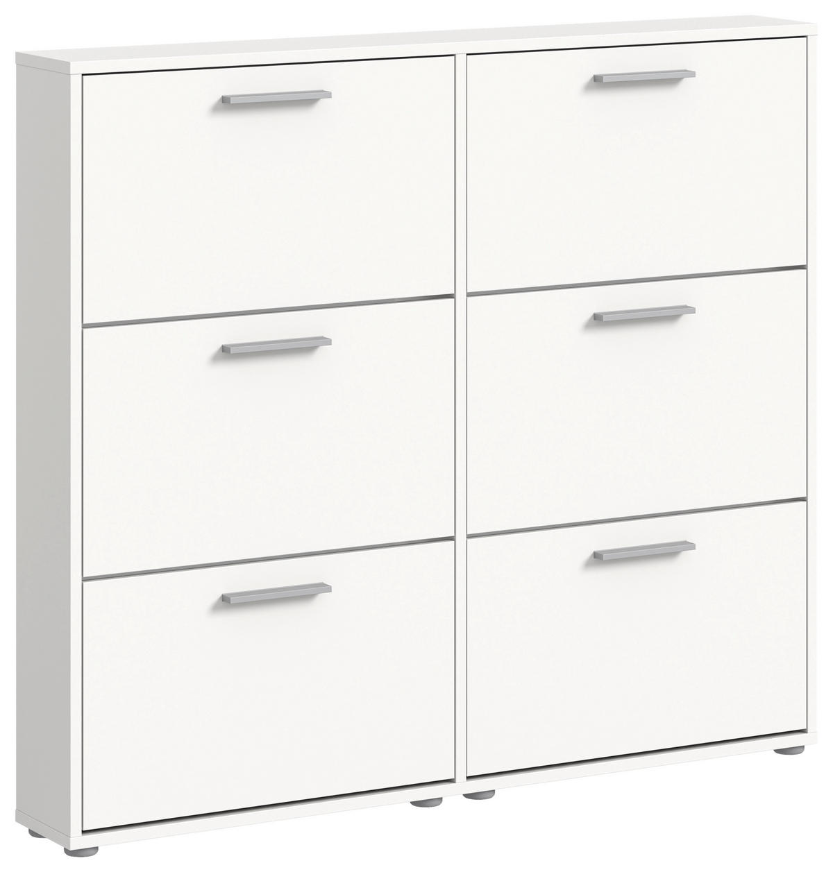 CIPELARNIK SA NAGIBNIM VRATIMA  bela  pločasti materijal     - siva/bela, Dizajnerski, pločasti materijal/plastika (116/103/17cm) - Carryhome