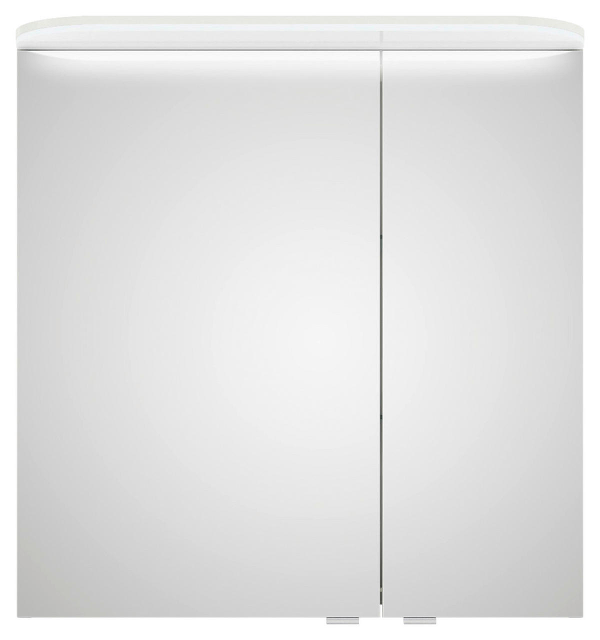 SPIEGELSCHRANK 70/72,3/17 cm  - Chromfarben/Weiß, KONVENTIONELL, Glas/Holzwerkstoff (70/72,3/17cm) - Pelipal