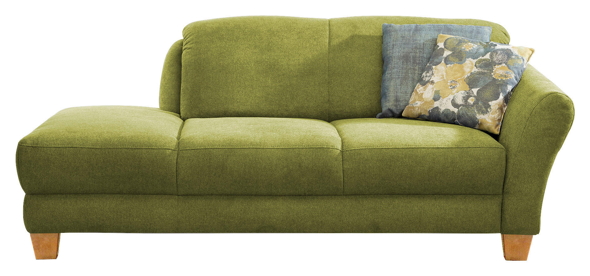 RÉCAMIERE in Flachgewebe Grün  - Naturfarben/Grün, Konventionell, Holz/Textil (194/84/91cm) - Sit & More