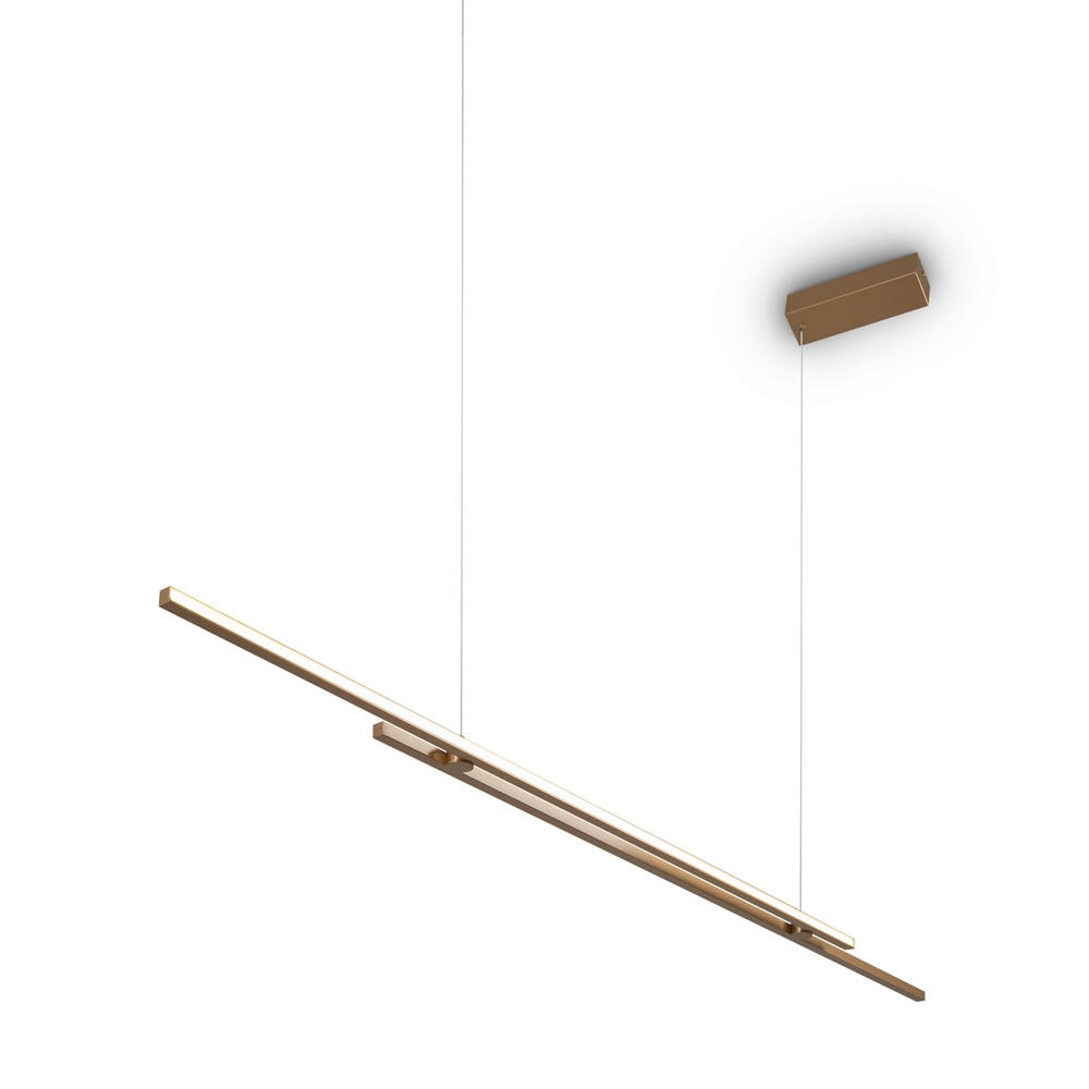 PENDELLEUCHTE 150/1,5/15,5 cm - Messingfarben, Modern, Metall (150/1,5/15,5cm) - MAYTONI