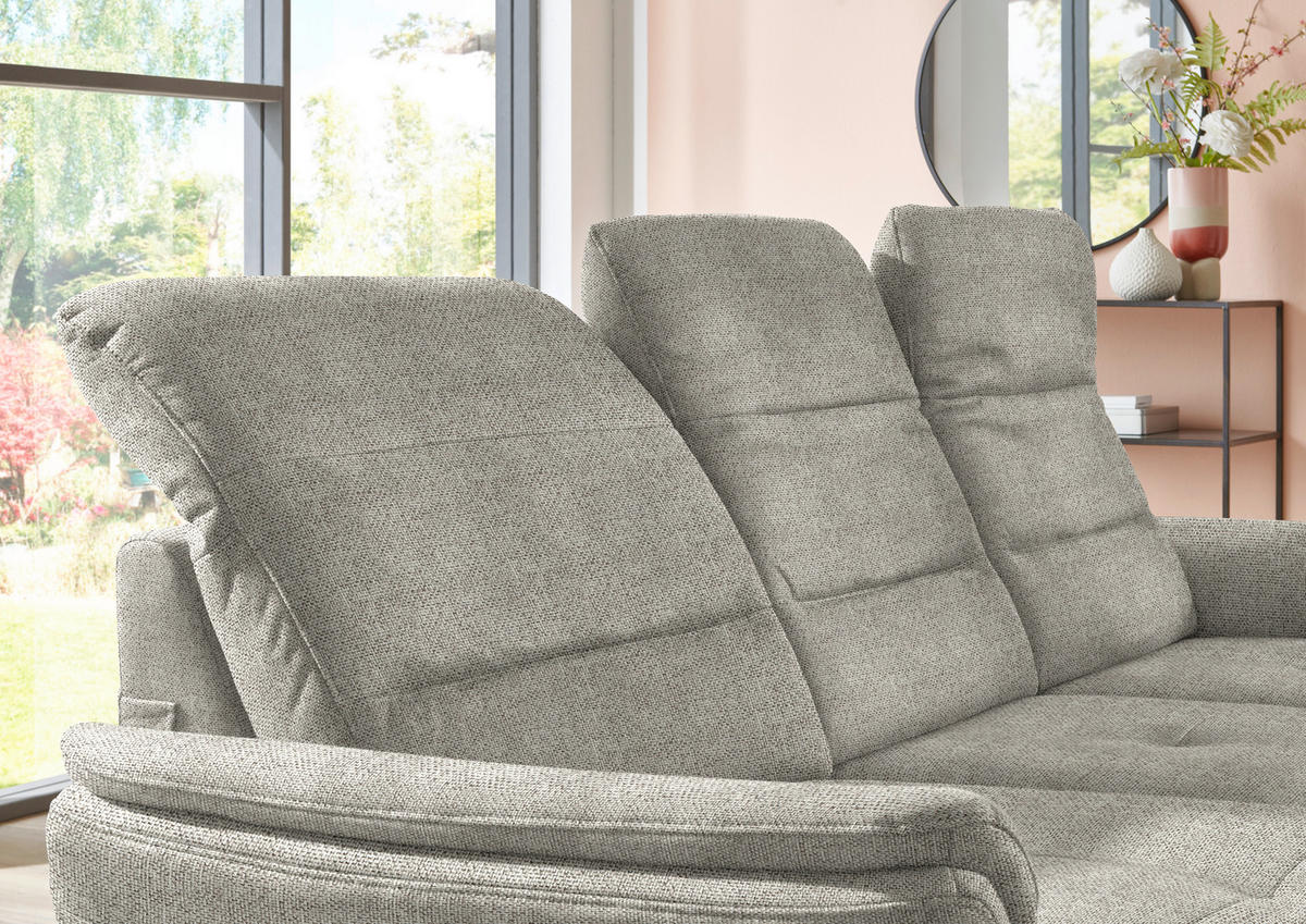 ECKSOFA in Flachgewebe Braun, Grün  - Schwarz/Braun, Konventionell, Textil/Metall (181/260cm) - Beldomo Speed