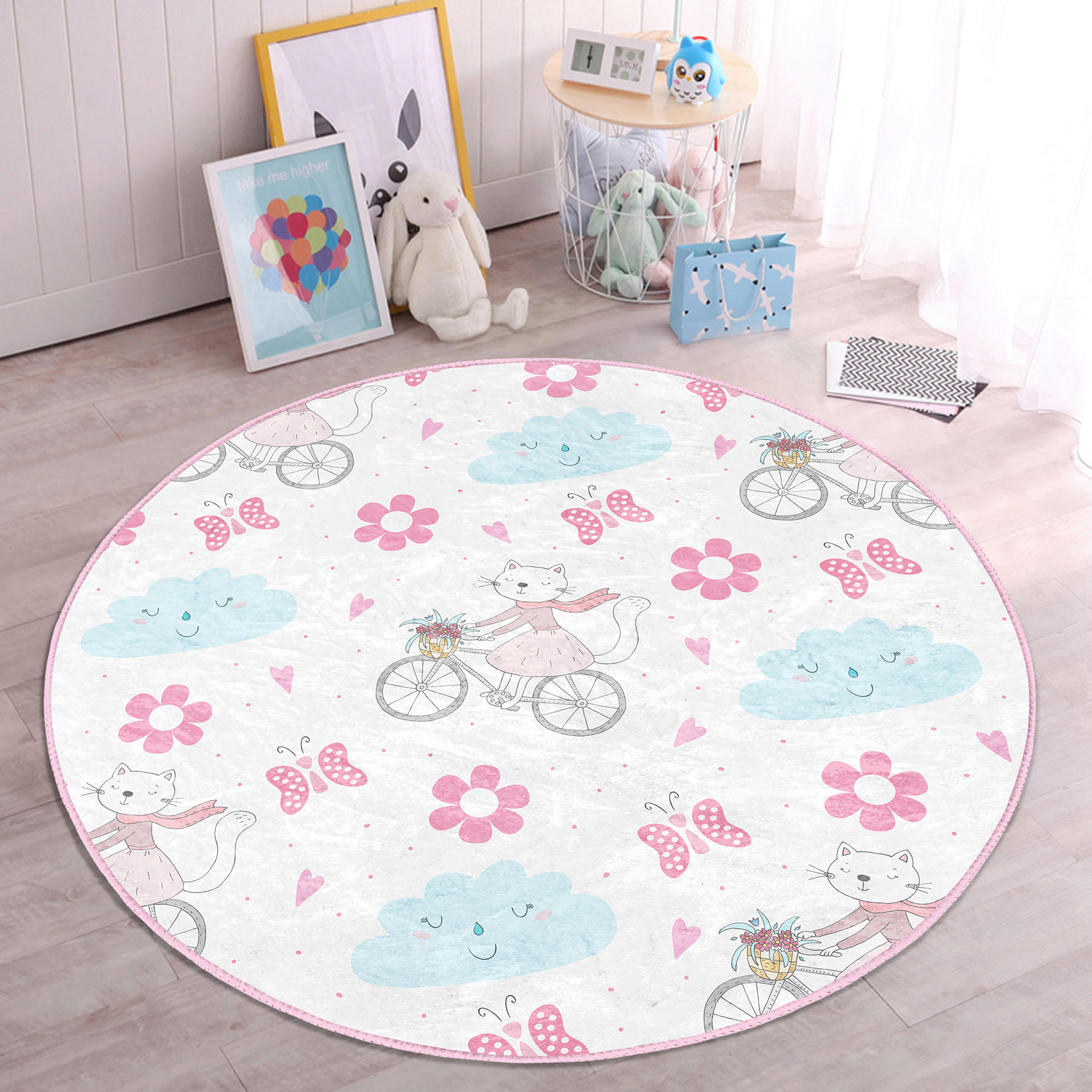 KINDERTEPPICH  Wohnzimmer 150/150 cm Multicolor rund  - Multicolor, Basics, Textil (150/150cm)