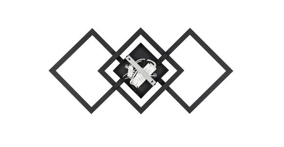 LED-DECKENLEUCHTE 76,4/35,7/8 cm   - Schwarz, Design, Kunststoff/Metall (76,4/35,7/8cm) - Novel