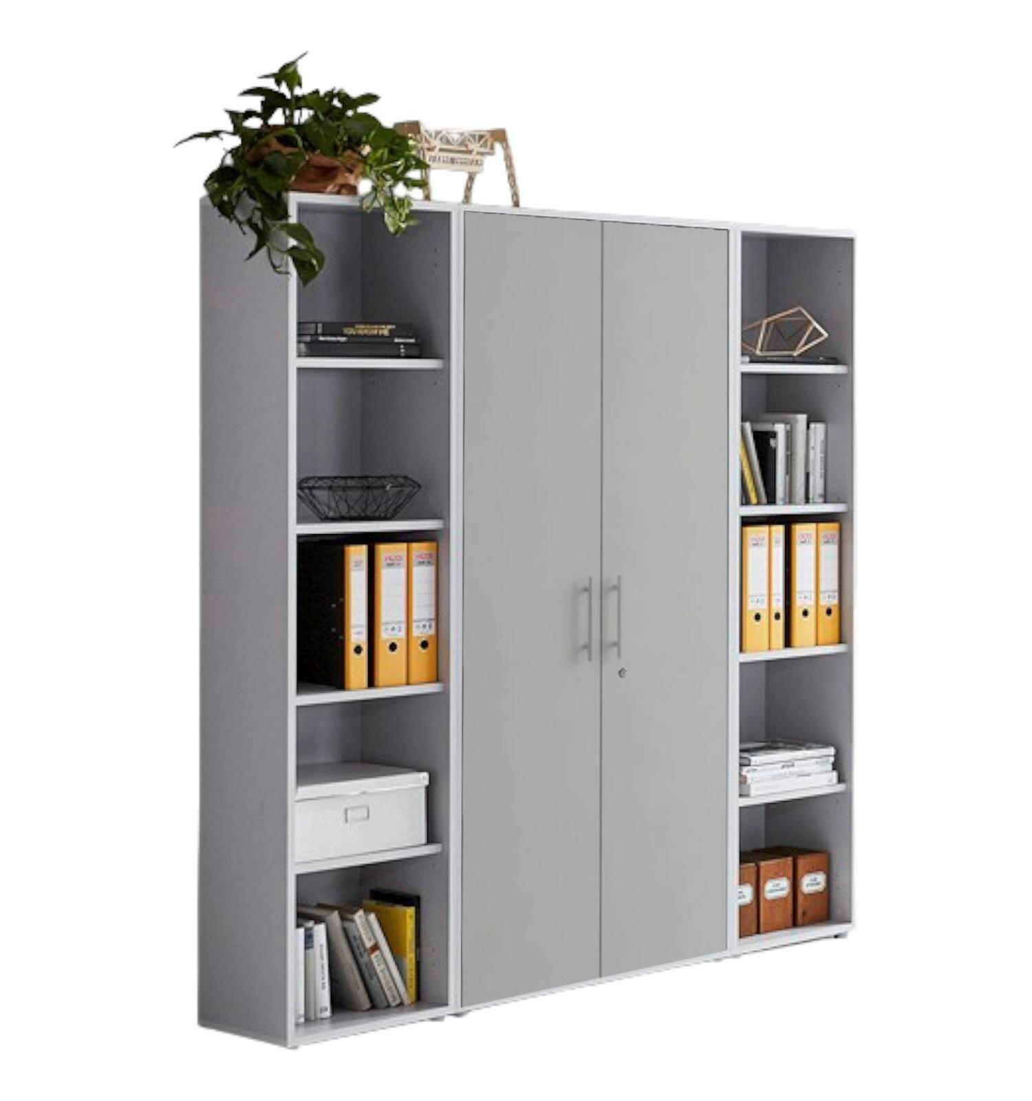 AKTENSCHRANK 172,6/185,6/33 cm  - Hellgrau, MODERN, Holzwerkstoff (172,6/185,6/33cm) - MID.YOU