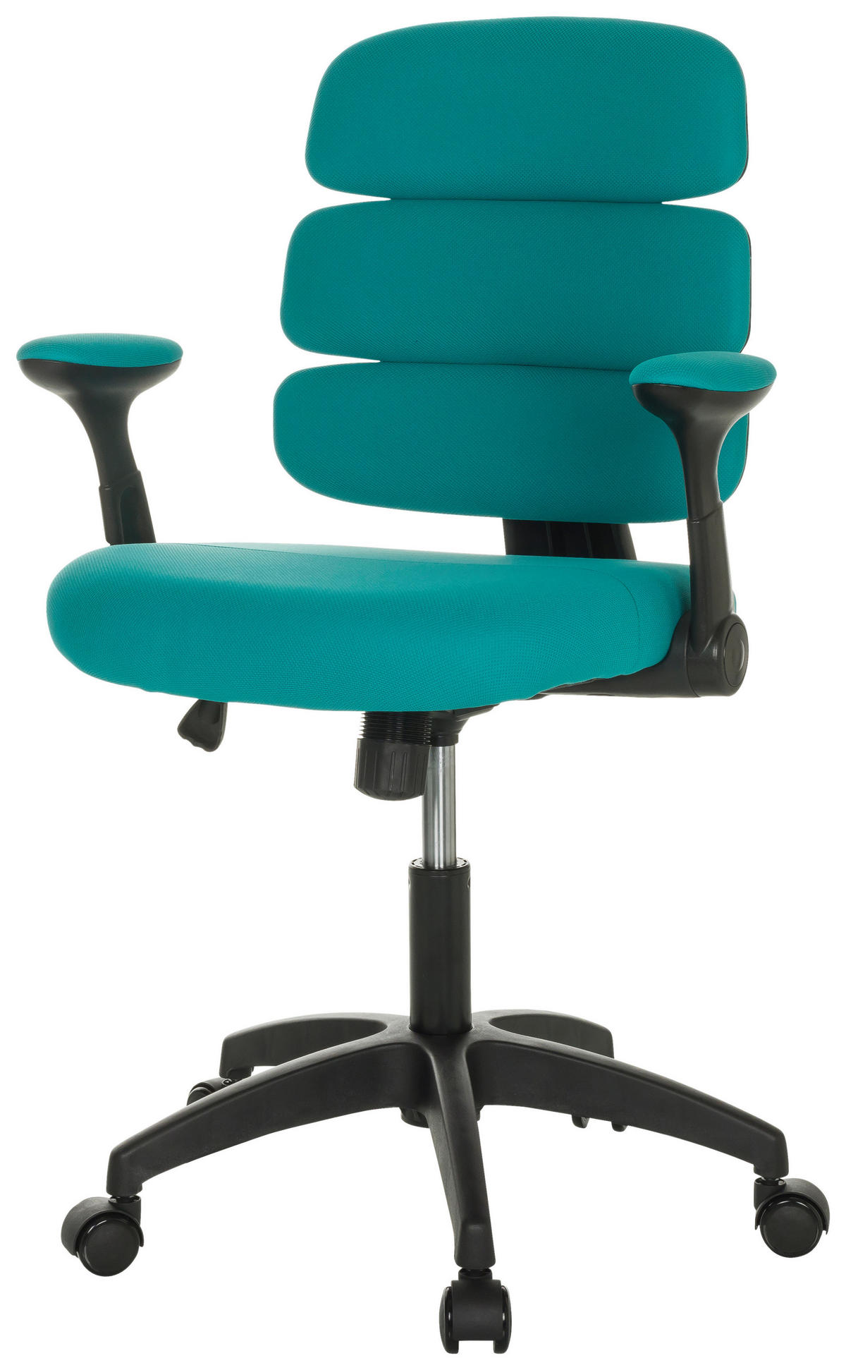 OTOČNÁ ŽIDLE PRO MLÁDEŽ, modrá - modrá/černá, Basics, textil/plast (62/86-97/62cm) - MID.YOU
