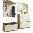GARDEROBE 5-teilig  in 200/195/40 cm  - Hellbraun/Eichefarben, Basics, Glas/Holz (200/195/40cm) - Novel