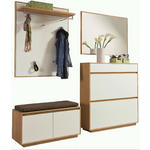 GARDEROBE 5-teilig  in 200/195/40 cm  - Hellbraun/Eichefarben, Basics, Glas/Holz (200/195/40cm) - Novel