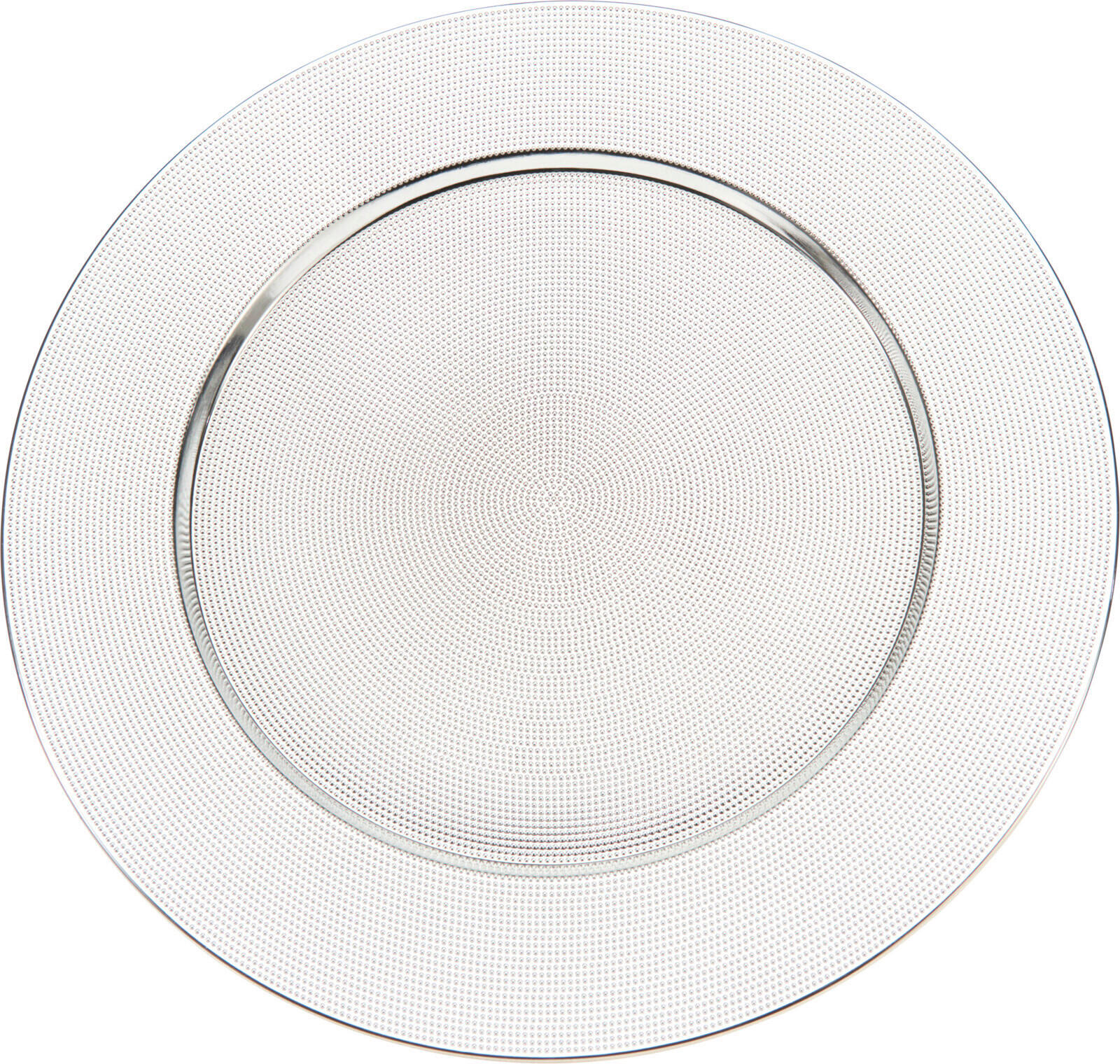 TÁNYÉR 40 cm  - ezüstszínű, Basics, műanyag (40cm)