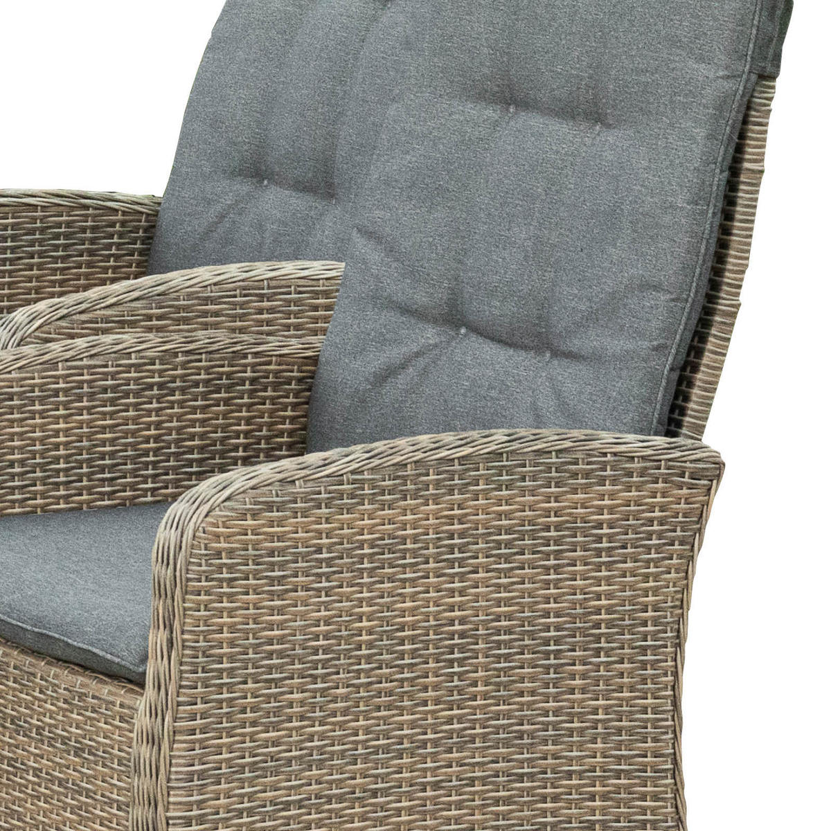 GARTENSET 9-teilig  - Schieferfarben/Beige, KONVENTIONELL, Glas/Kunststoff - Gardenson