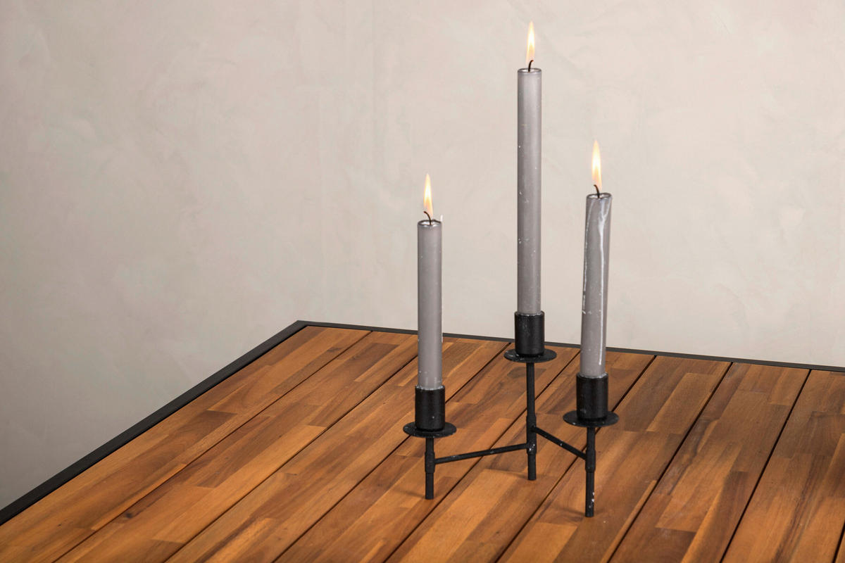 GARTENTISCH 200/100/75 cm Holz, Metall rechteckig  - Schwarz/Akaziefarben, MODERN, Holz/Metall (200/100/75cm) - Gardenson