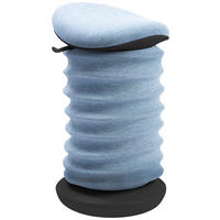 BÜROHOCKER 37,5/53-64/36 cm  - Schwarz/Hellblau, Design, Kunststoff/Textil (37,5/53-64/36cm) - Topstar