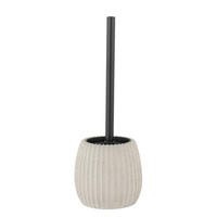 WC-BÜRSTENGARNITUR - Hellgrau/Schwarz, Basics, Naturmaterialien/Kunststoff (12,5/37,5/12,5cm) - Wenko