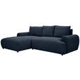 ECKSOFA Dunkelblau Webstoff  - Schwarz/Dunkelblau, MODERN, Kunststoff/Textil (175/265cm) - Carryhome