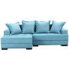 ECKSOFA in Webstoff Blau  148/238 cm  - Blau/Schwarz, KONVENTIONELL, Holz/Textil (148/238cm) - Carryhome