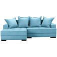 ECKSOFA  in Webstoff Blau  148/238 cm  - Blau/Schwarz, KONVENTIONELL, Holz/Textil (148/238cm) - Carryhome