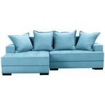 ECKSOFA in Webstoff Blau  - Blau/Schwarz, KONVENTIONELL, Holz/Textil (148/238cm) - Carryhome