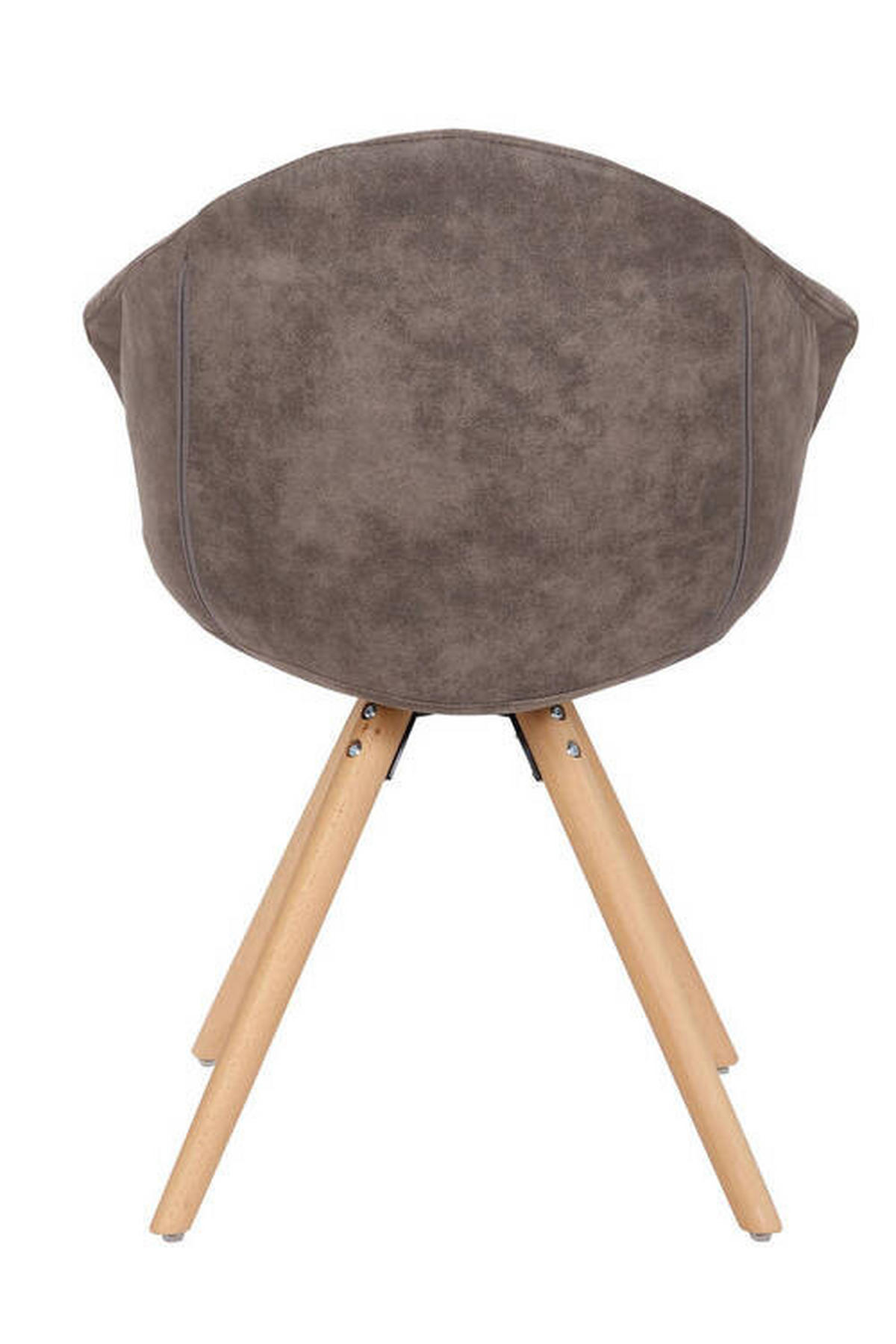 SADA ŽIDLÍ S PODRUČKAMI 2 kusy - šedá/hnědá, Design, dřevo/textil (59/82/55cm)