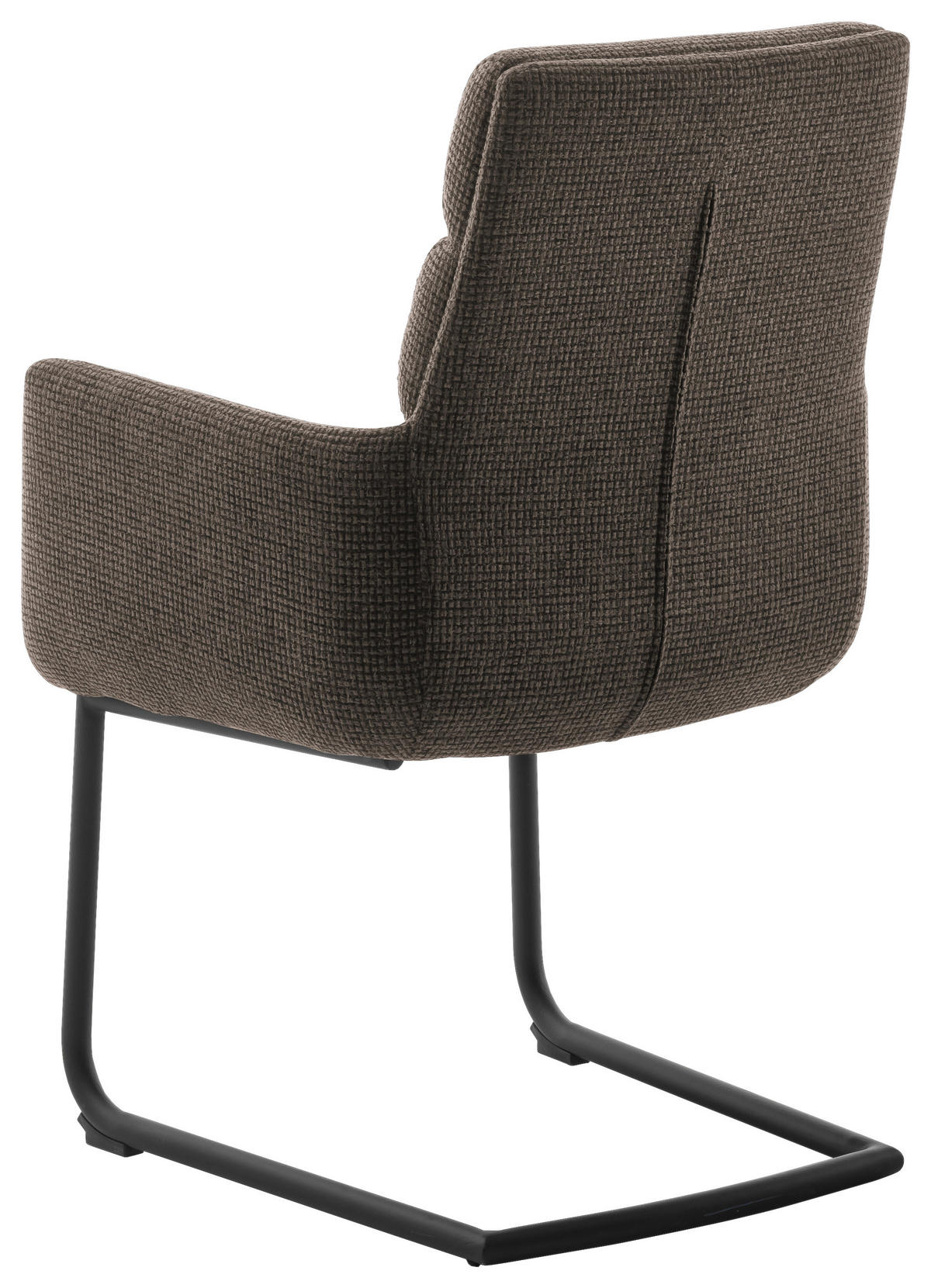 ARMLEHNSTUHL  in Stahl Webstoff  - Schwarz/Cappuccino, Design, Textil/Metall (61/90/64cm) - Dieter Knoll
