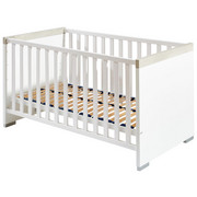 GITTERBETT Kira Eichefarben, Weiß - Eichefarben/Weiß, KONVENTIONELL (145,4/77,8/78,9cm) - Paidi