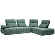 ECKSOFA in Struktur Hellblau  313/233 cm  - Schwarz/Hellblau, Design, Kunststoff/Textil (313/233cm) - Emilio Belluti