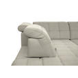 ECKSOFA in Webstoff Ecru  297/216 cm  - Ecru/Schwarz, Design, Holz/Textil (297/216cm) - Xora