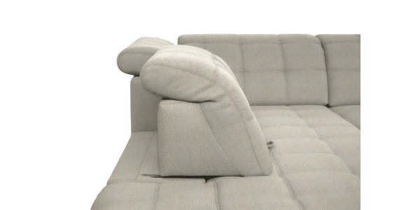 ECKSOFA in Webstoff Ecru 297/216 cm - Ecru/Schwarz, Design, Holz/Textil (297/216cm) - Xora